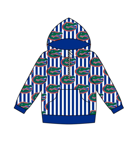 (Custom Design Preorder MOQ 5 Each Design) Team's Florida Print Hoodie Zipper Top Mom and Me Matching Clothes