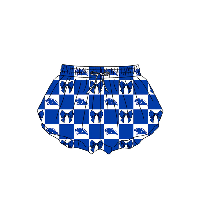 (Custom Design Preorder MOQ 5 Each Color) Team's Greenbrier Bows Plaid Print Girls Summer Clothes Sisters Matching Wear