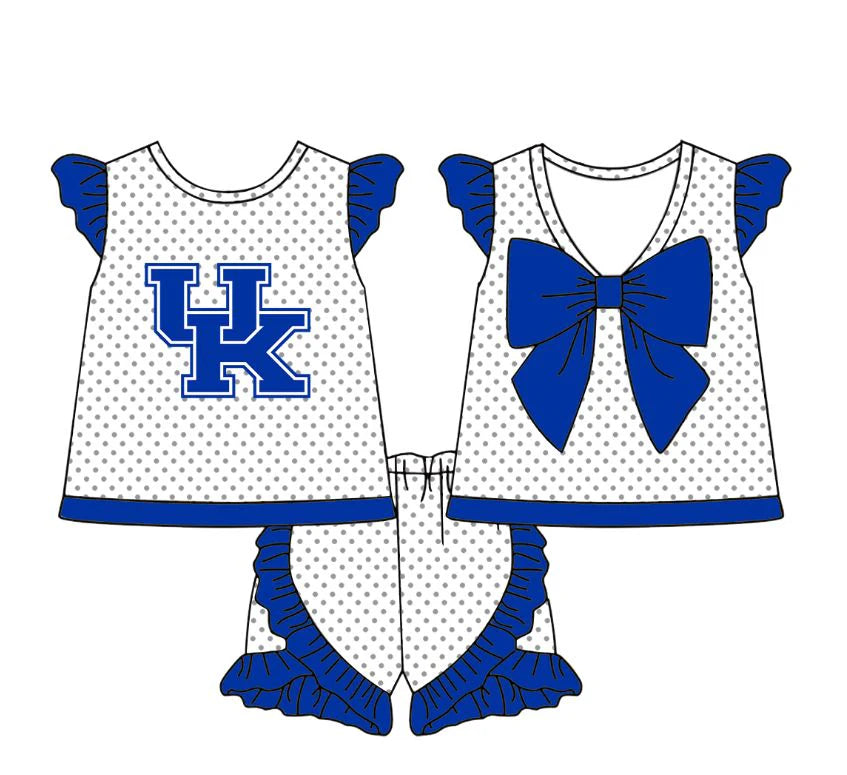 (Custom Design Preorder MOQ 5 Each Item)Team's Kentucky Print Sibling Matching Clothes