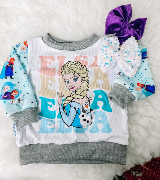 (Custom Design Preorder MOQ 5) Cartoon Princess Print Girls Tee Shirts Top