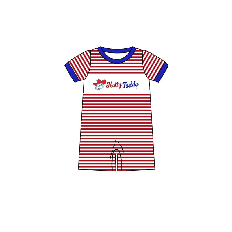 (Custom Design Preorder MOQ 5)  Team's HOTTY TODDY Print Baby Boys Summer Romper