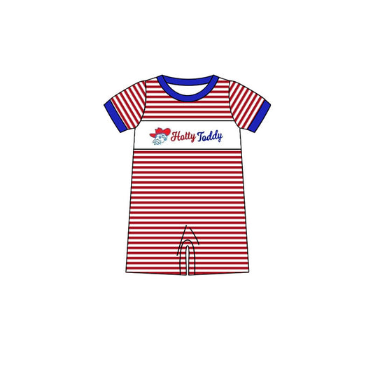 (Custom Design Preorder MOQ 5)  Team's HOTTY TODDY Print Baby Boys Summer Romper