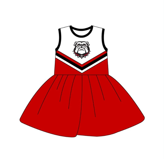 (Custom Design Preorder MOQ 5) Team's Georgia Print Girls Knee Length Summer Dress