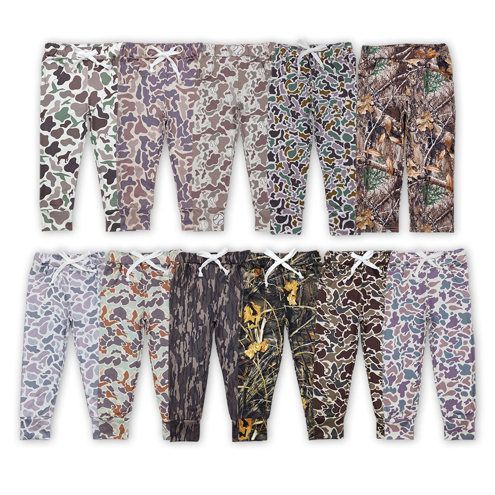 11 Colors Camo Print Boys Pockets Bottom Pants Brothers Hunting Wear