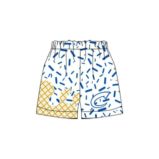 (Custom Design Preorder MOQ 5 Each Item) Team's C Sprinkles Print Summer Bottom Shorts Mom and Me Matching Clothes