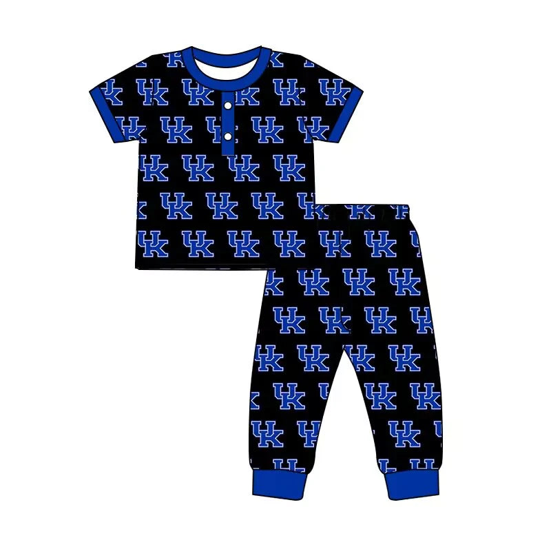 (Custom Design Preorder MOQ 5) Team's Kentucky UK Print Boys Pajamas Clothes Set