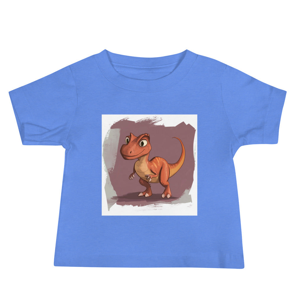 (Custom Design Preorder MOQ 5 ) Dino Blue Print Boys Summer Tee Shirts Top