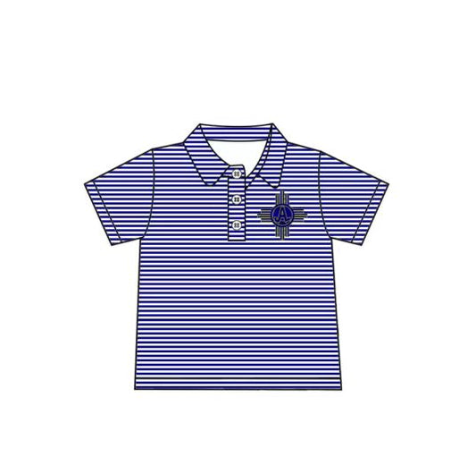 (Custom Design Preorder MOQ 5 Each Item)Team's Jal Public Stripes Print Polo Top Mom and Me Matching Clothes