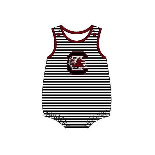 (Custom Design Preorder MOQ 5) Team's Southcarolina Print Baby Boys Summer Romper