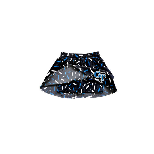 (Custom Design Preorder MOQ 5 Each Item) Team's Gunter Sprinkles Black Print Summer Bottom Skirts Shorts Mom and Me Matching Clothes