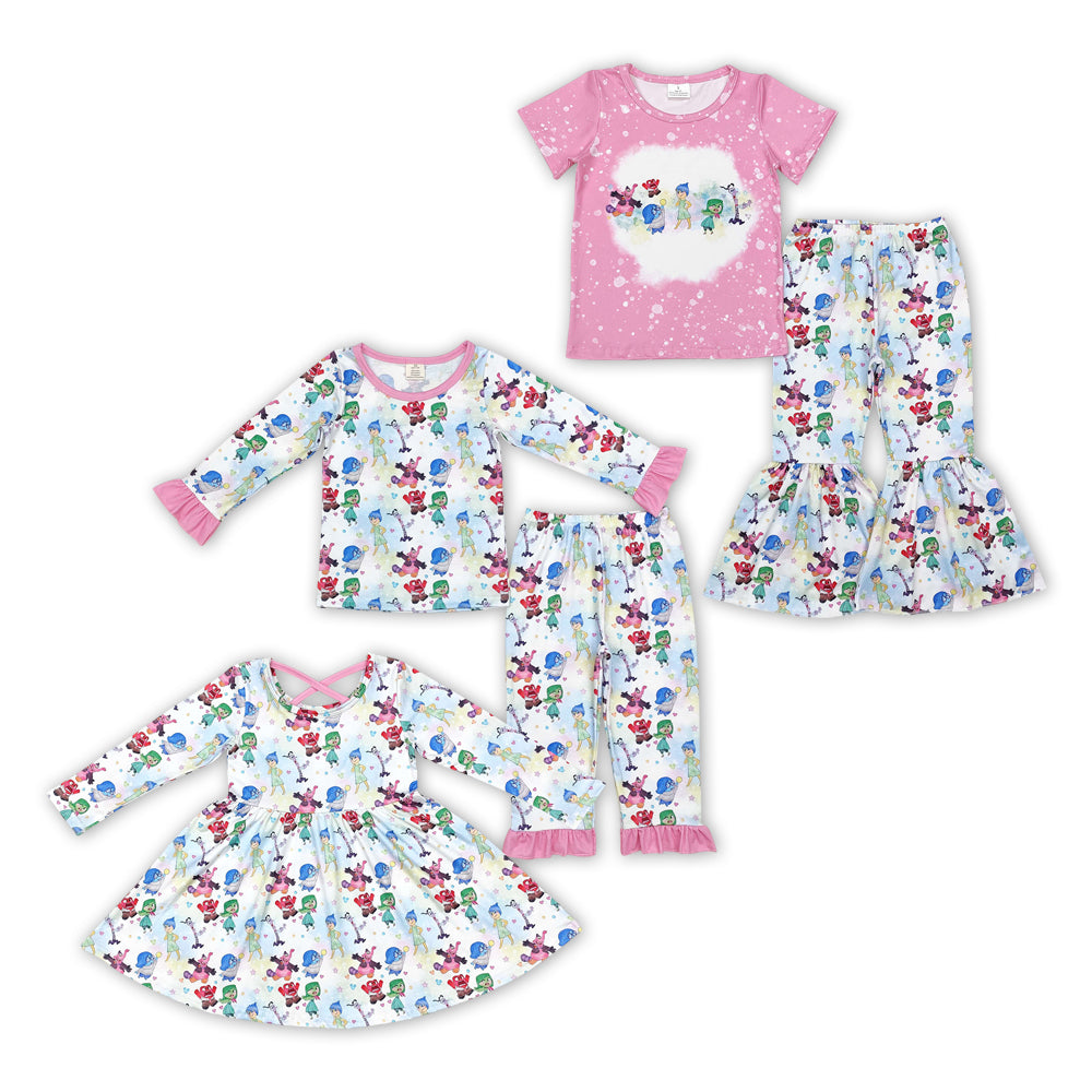 Cartoon Figure Inside Out Print Sibling Matching Clothes