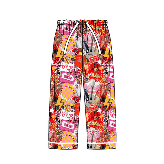 (Custom Design Preorder MOQ 5)  Adult Singer Swiftie Boyfriend Print Woman Pajamas Pants