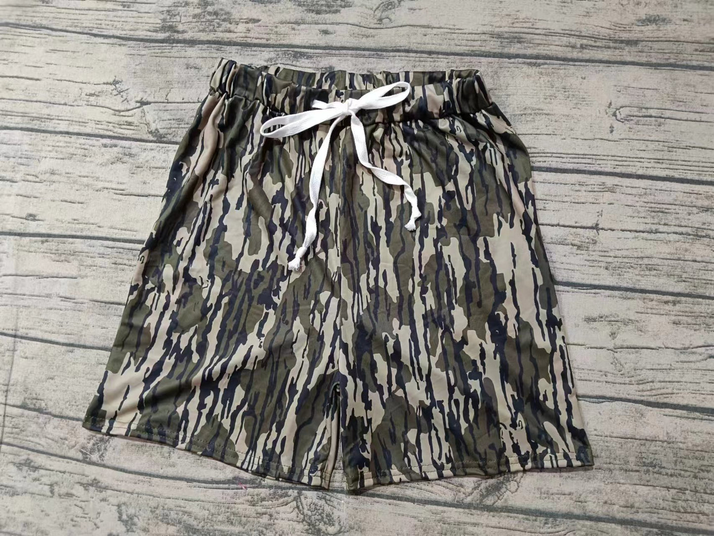 (Custom Design Preorder MOQ 5 ) Camo Print Adult Summer Shorts