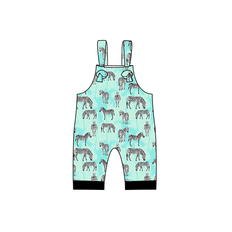 (Custom Design MOQ 5) Zebra Print Baby Boys Romper