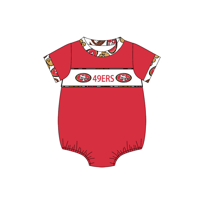 1.9(Custom Design Preorder MOQ 5 Each Design) Team's 49ERS Print Kids Summer Matching Clothes Sibling Wear