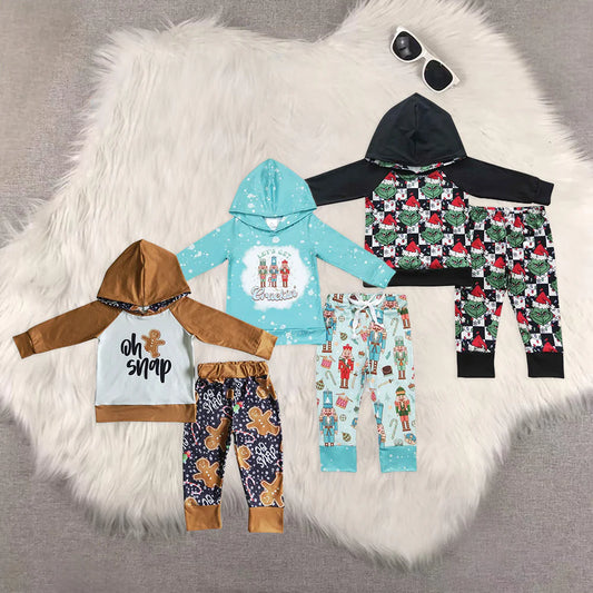 3 Print Christmas Hoodie Outfits Brothers Wear