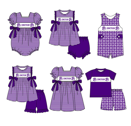 (Custom Design Preorder MOQ 5 Each Design) Team's Junction Print Kids Summer Matching Clothes Sibling Wear
