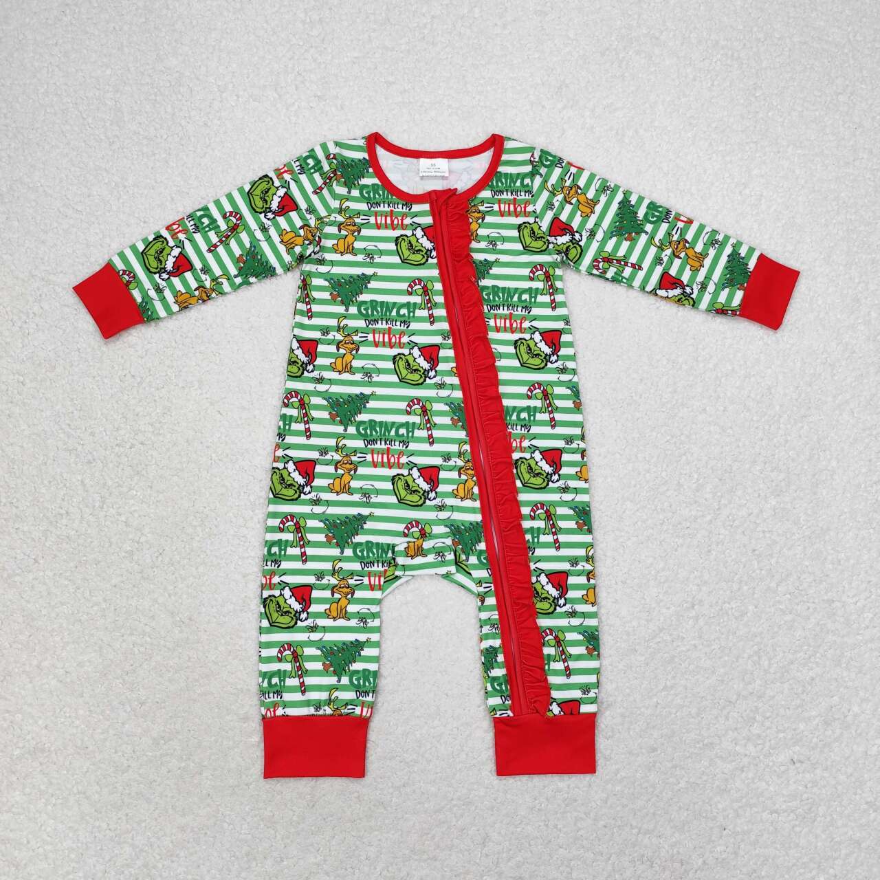 Green Frog Vibe Print Sibling Christmas Matching Clothes