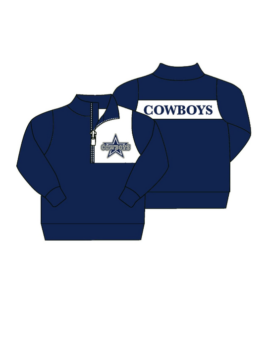 (Custom Design Preorder MOQ 5 ) Team's Cowboy Print Boys Pullover Tee Shirts Top