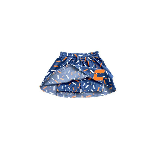 (Custom Design Preorder MOQ 5 Each Item) Team's C Blue Sprinkles Print Summer Bottom Skirts Shorts Mom and Me Matching Clothes