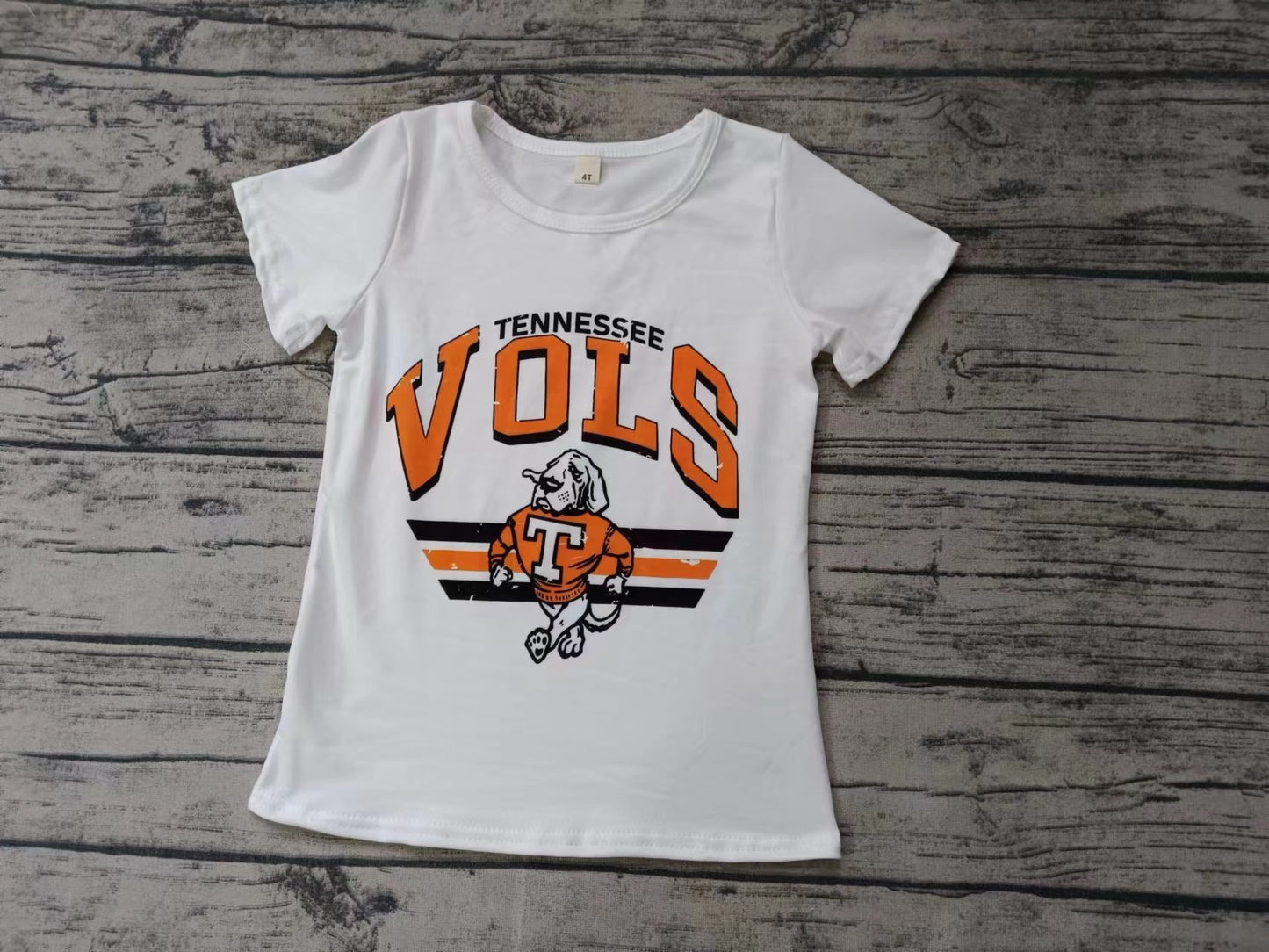 (Custom Design Preorder MOQ 5) Team's TENNESSEE VOLS Print Girls Summer Tee Shirts Top