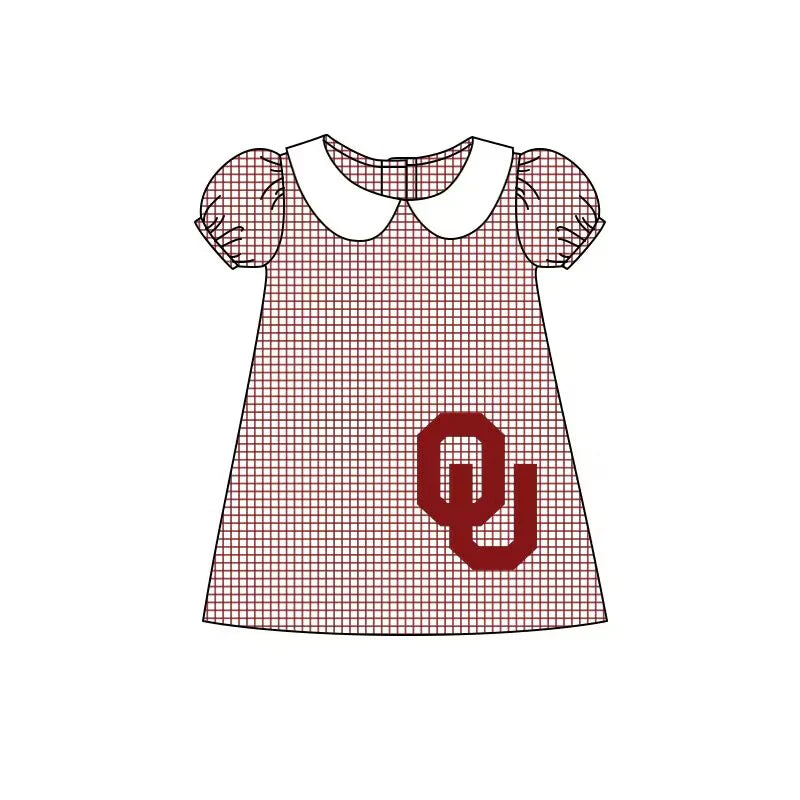 (Custom Design Preorder MOQ 5) Team's Oklahoma Print Girls Knee Length Summer Dress