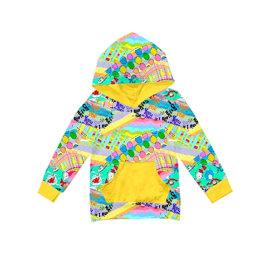 (Custom Design Preorder MOQ 5) Dr.Reading Colorful Print Kids Hoodie Top