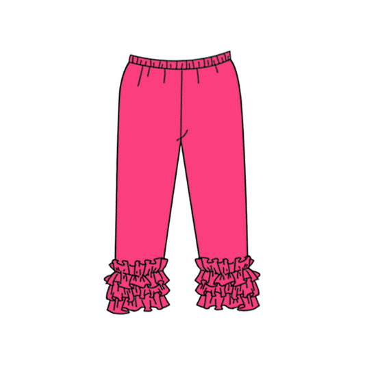 (Custom Design Preorder MOQ 5) Hot Pink Color Girls Icing Pants