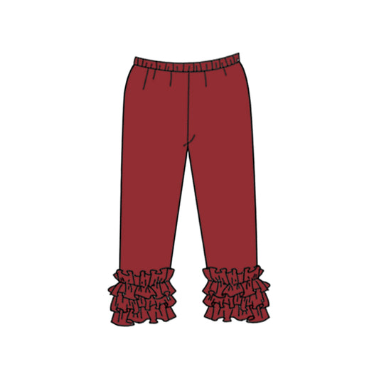 (Custom Design Preorder MOQ 5) Maroon Color Girls Icing Pants