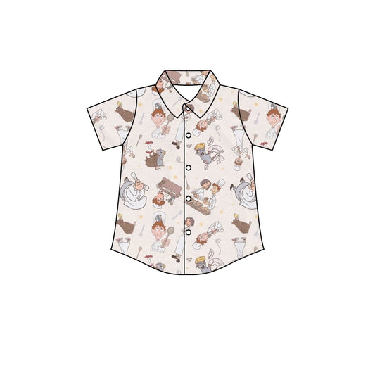 (Custom Design Preorder MOQ 5) Cartoon Character Print Boys Summer Tee Shirts Top