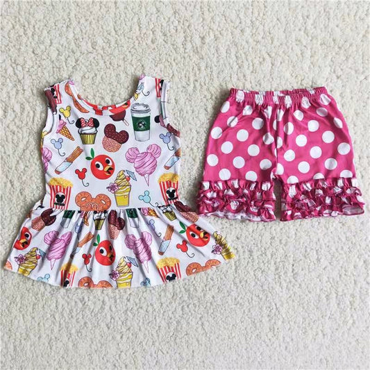 (Promotion)Sleeveless icing shorts summer outfits   C7-11