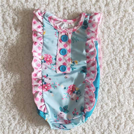 Girls flower print swimsuit