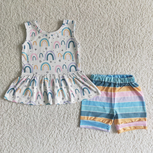 Sleeveless top and shorts summer outfits  GSSSO0011