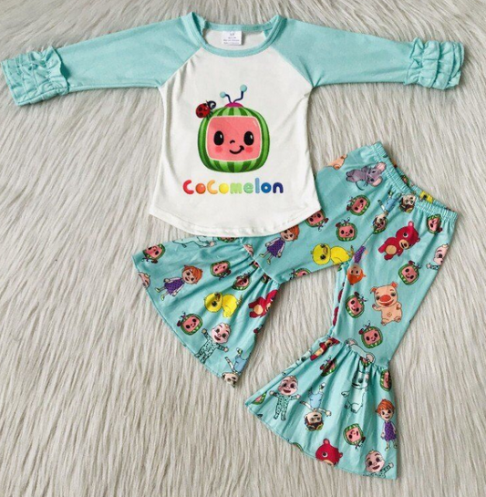 (Promotion) 6 B10-38 Girls cartoon print outfits