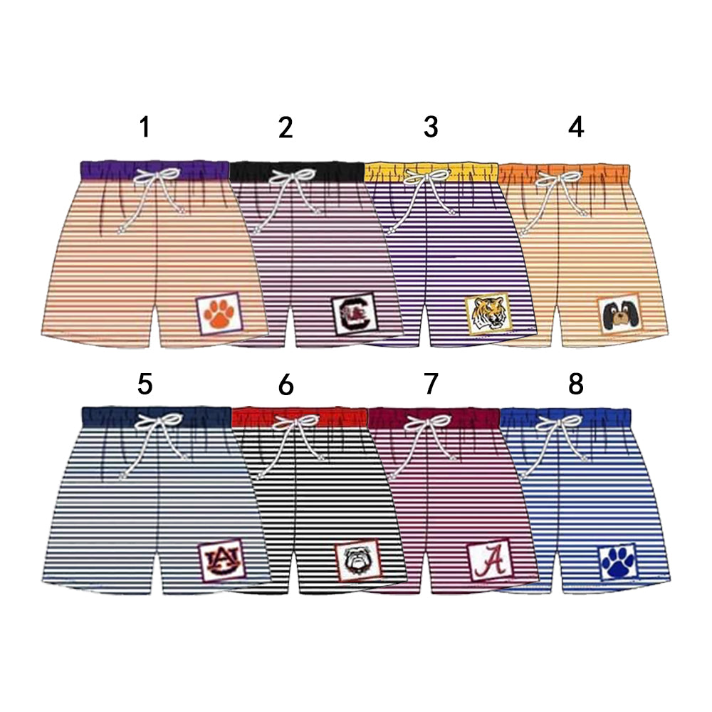 (Custom Design Preorder MOQ 5) Boys stripes print summer swim trunks NO.1