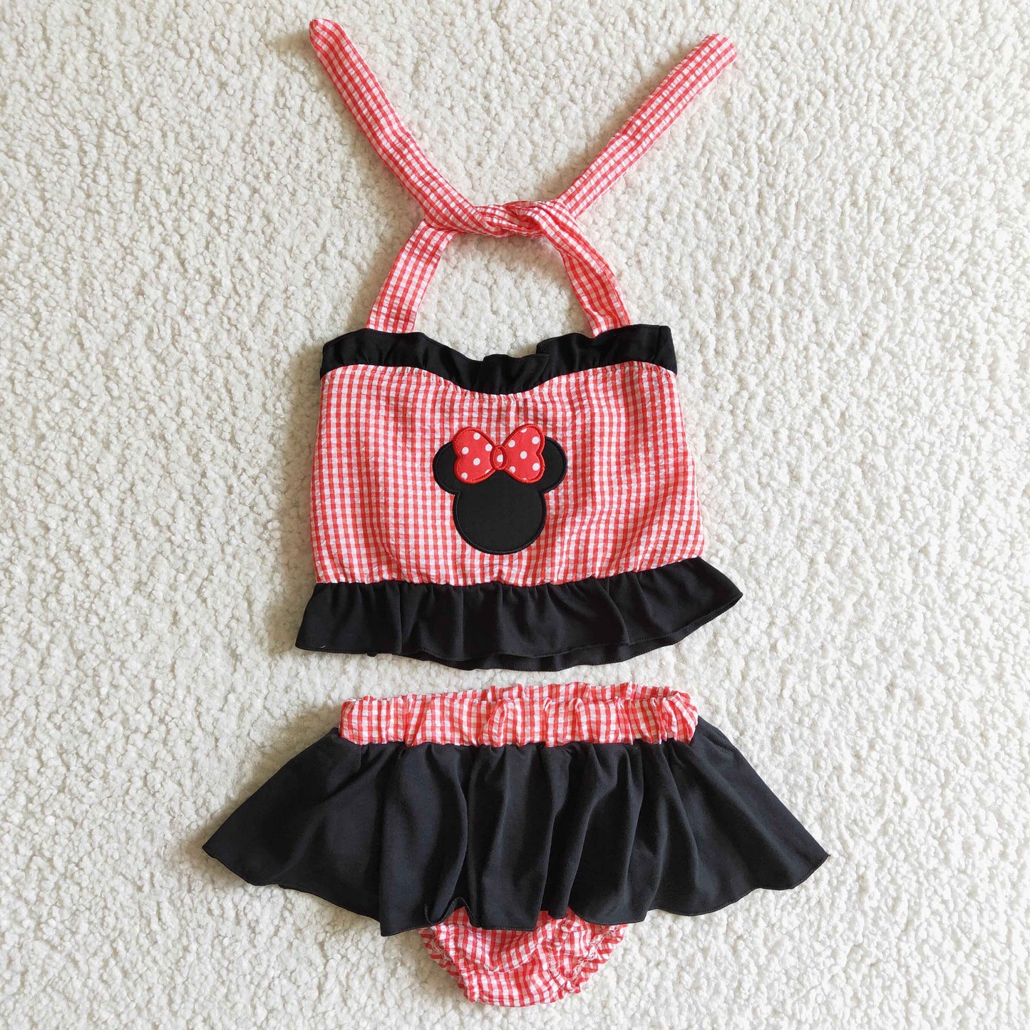 Girls cartoon print swimsuit S0008