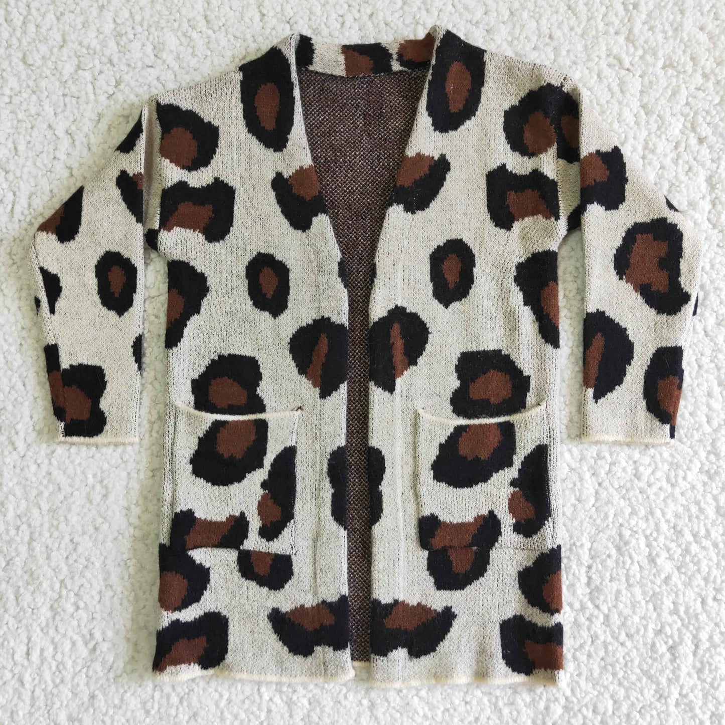 Baby girls sweater leopard print cardigan   6 A21-11