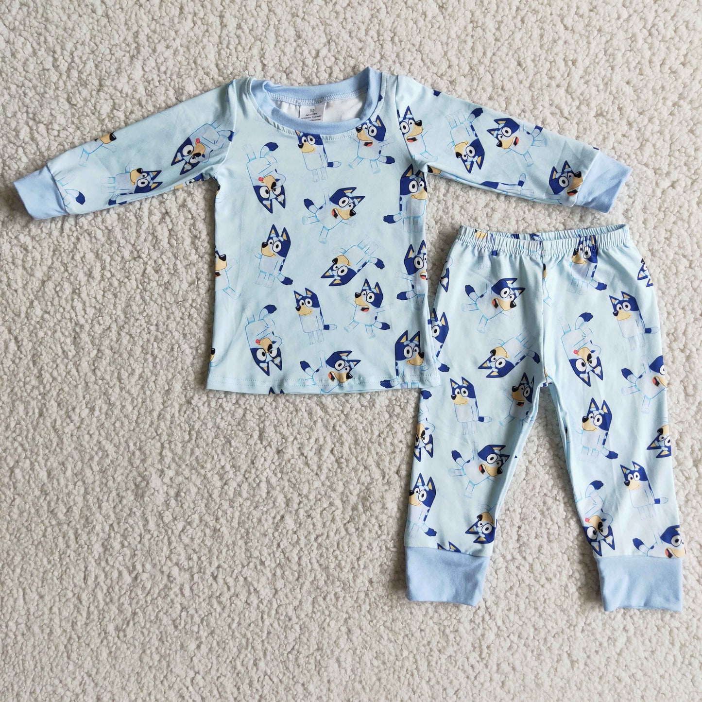Boys blue cartoon dog print pajamas 6 A3-20