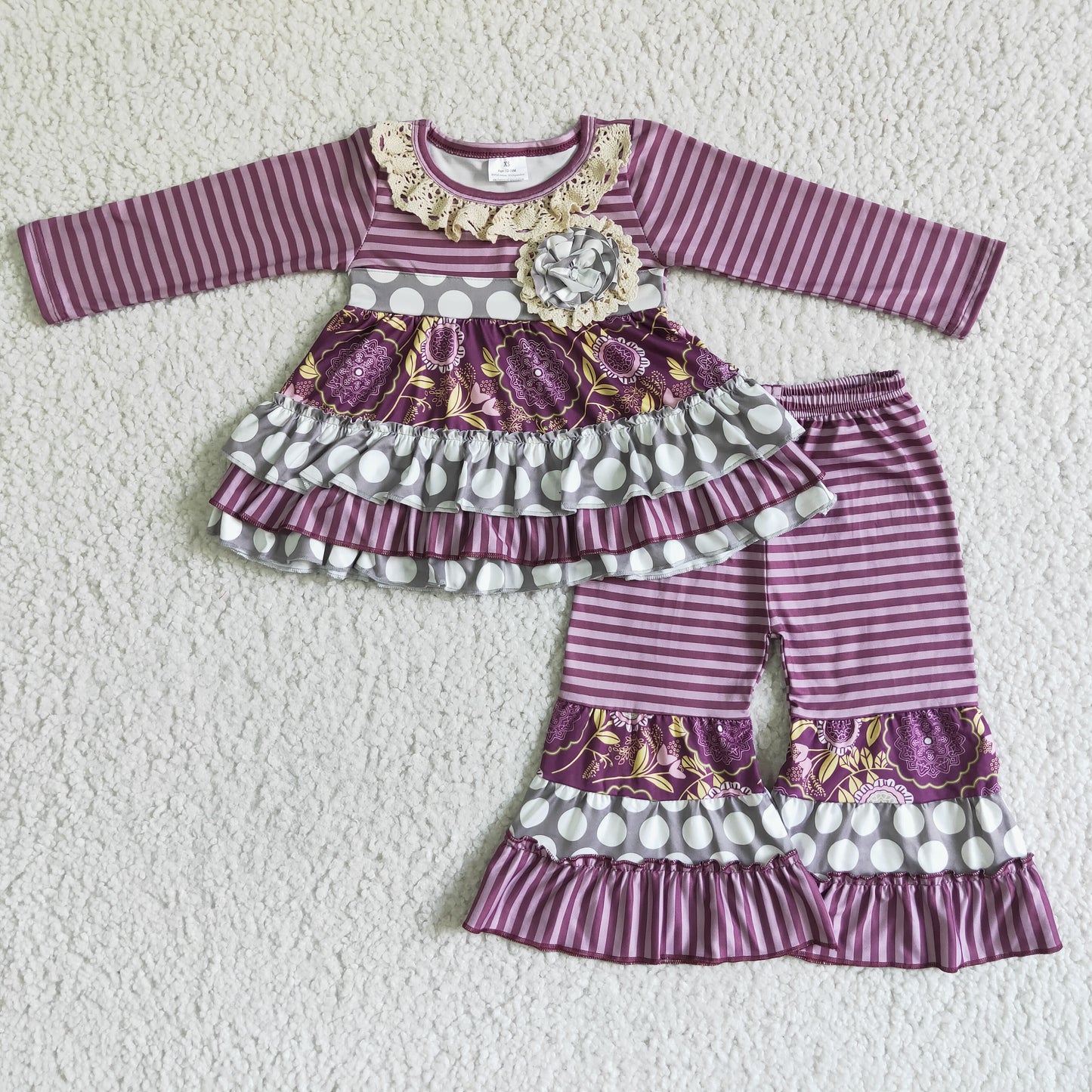 (Promotion)6 A31-28 Girls fall ruffles outfits