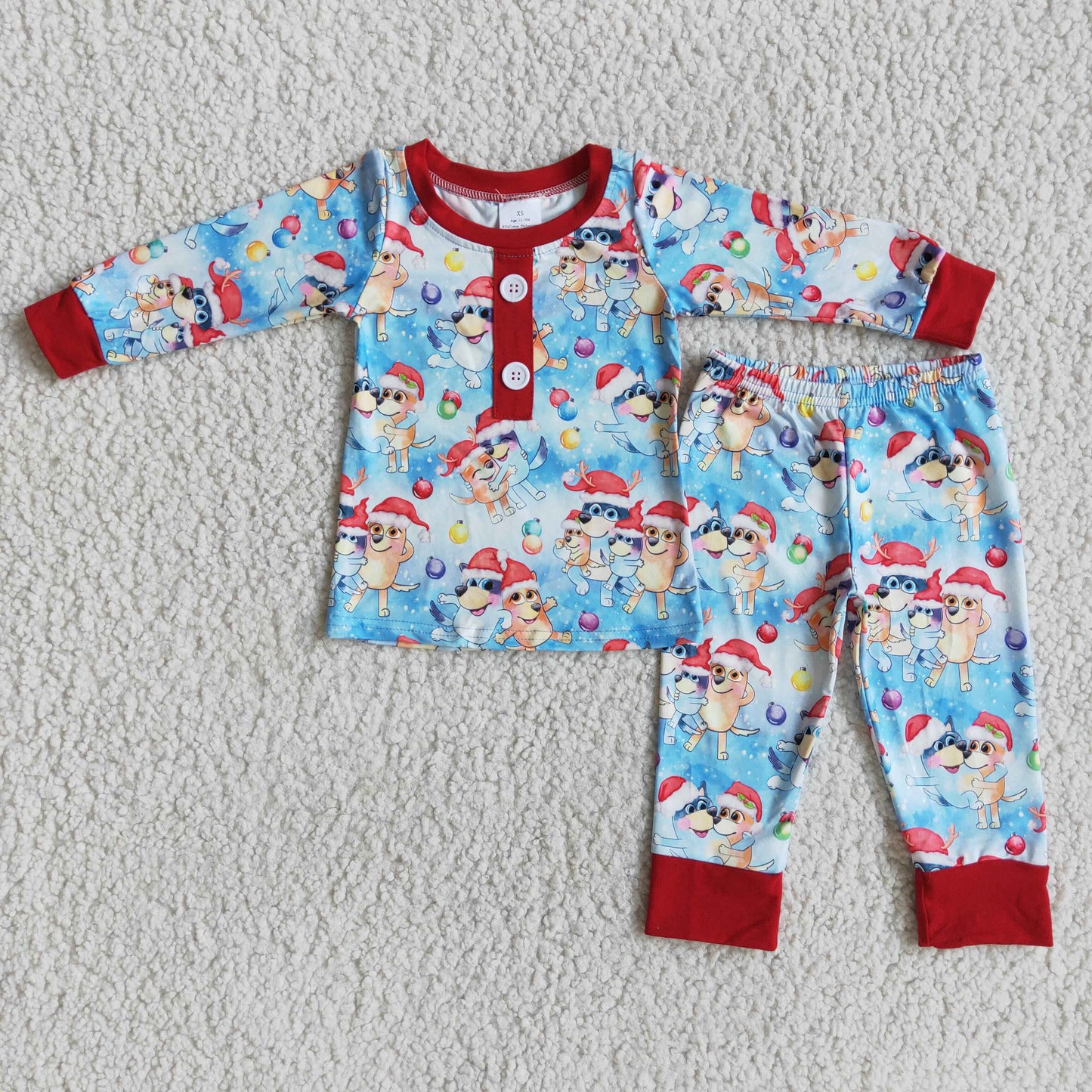 (Promotion)Boys cartoon dog print Christmas pajamas   6 B11-24