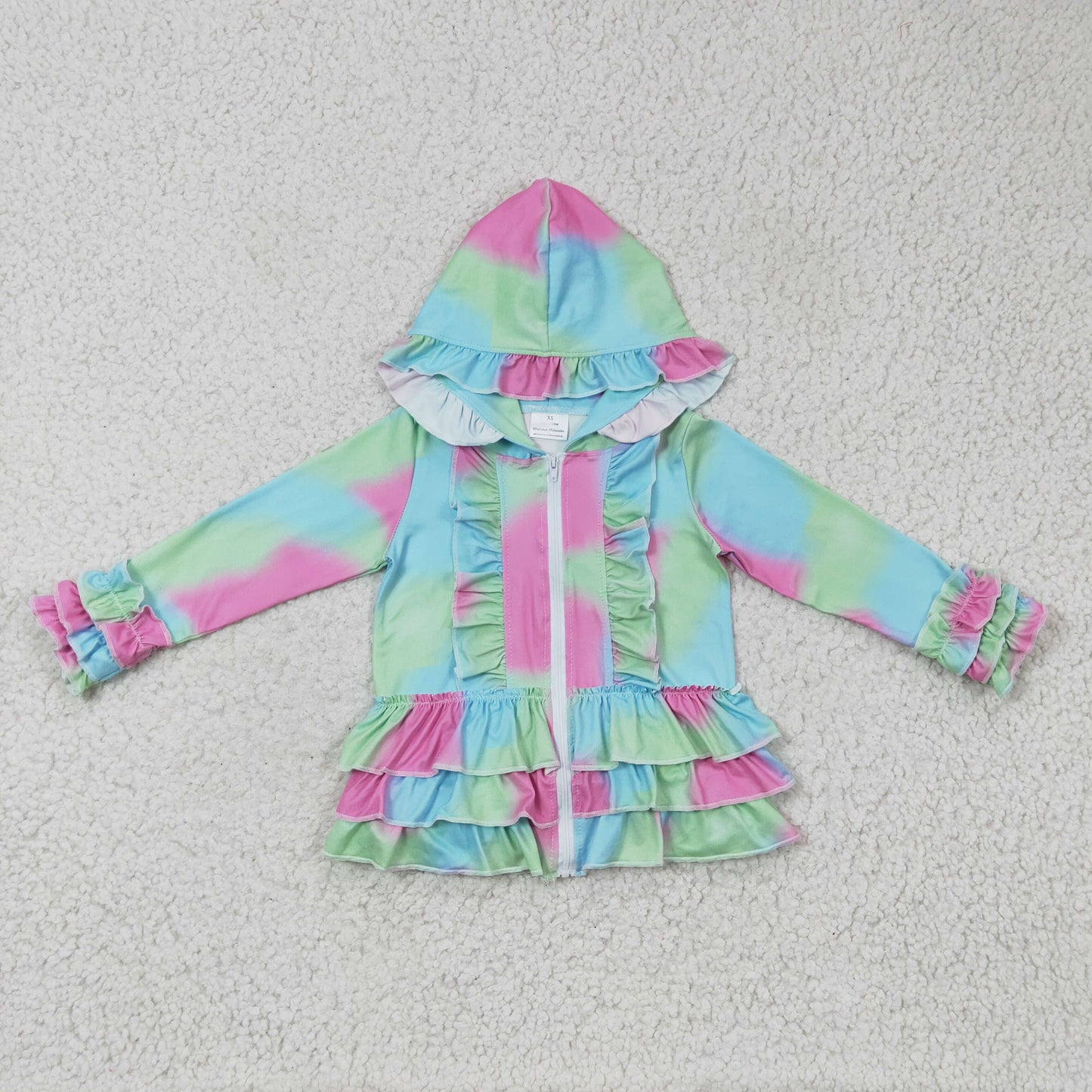 Girls hooded ruffles jackets A23-16