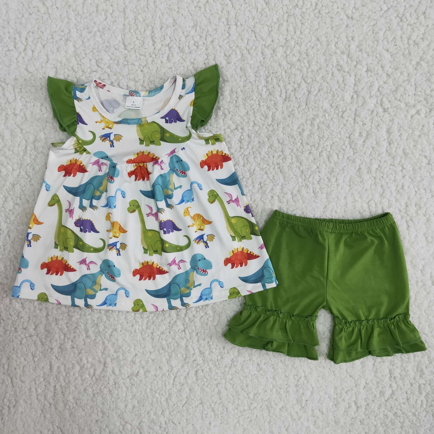 (Promotion) Girls summer dinosaur print outfits B9-2