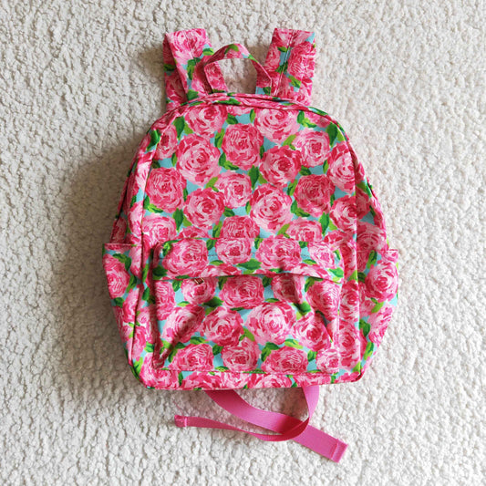 Pink flora print Bag   BA0022