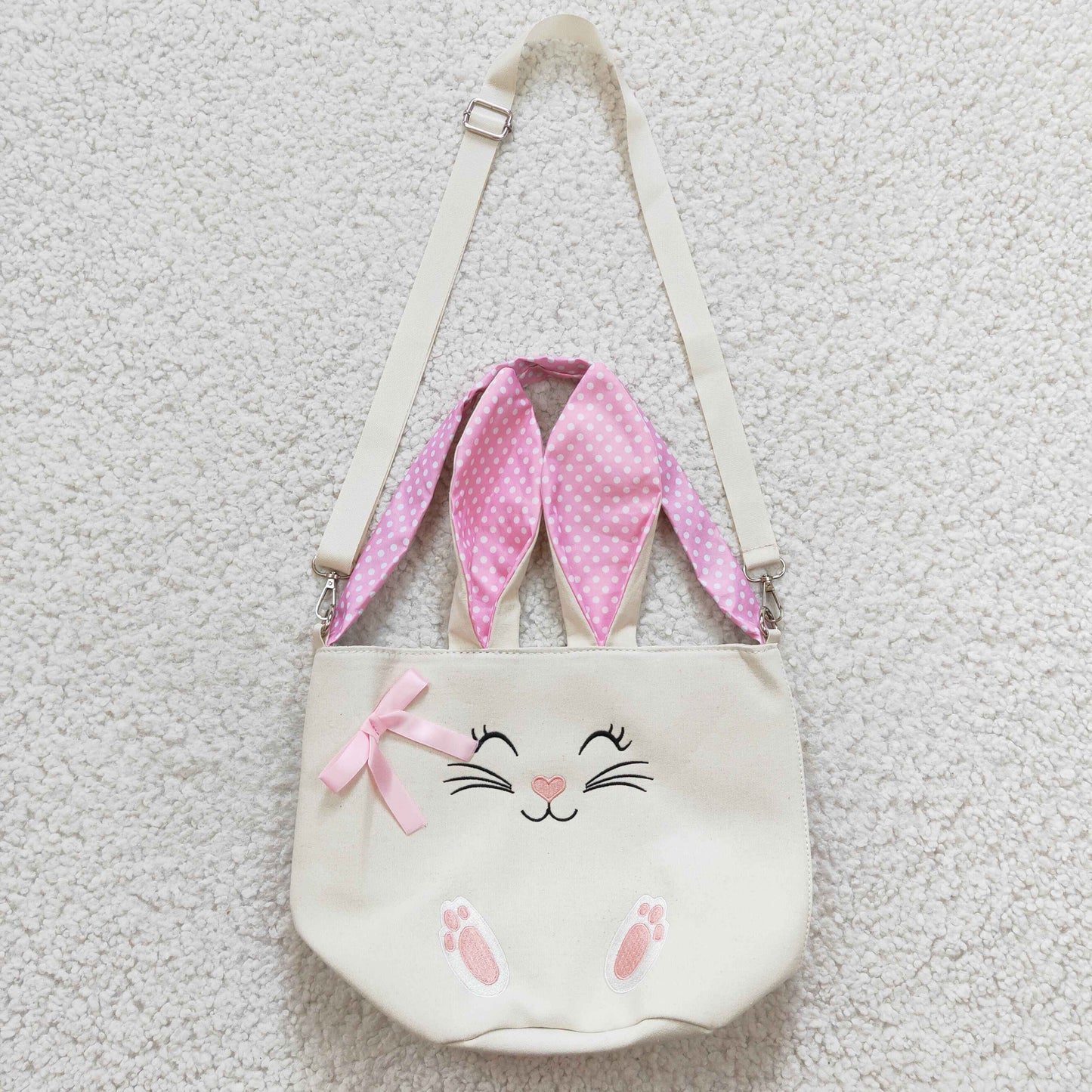 Girls pink ear Easter bag 10*12*3.9inches BA0031