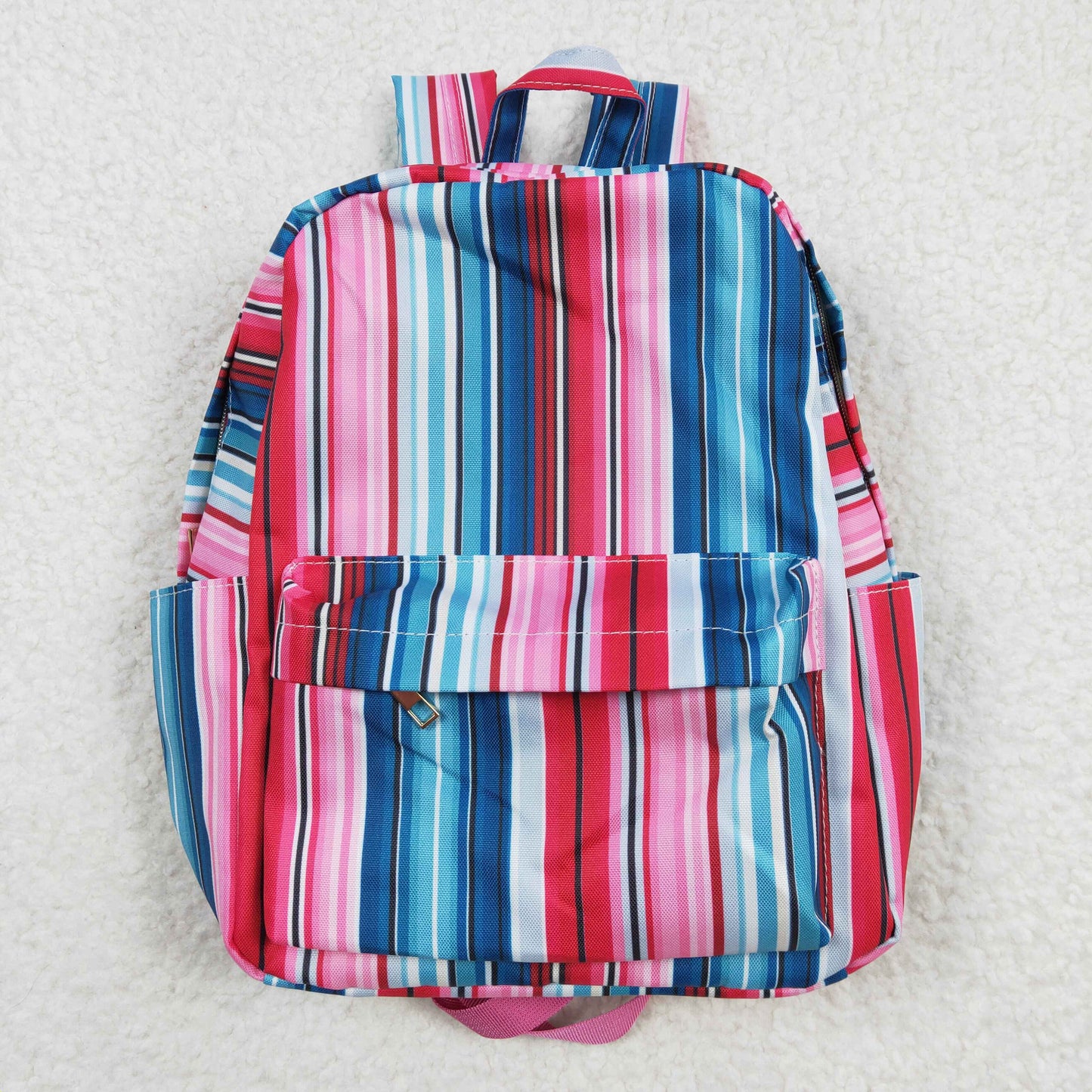 Girls bag pink stripes print backpack BA0046