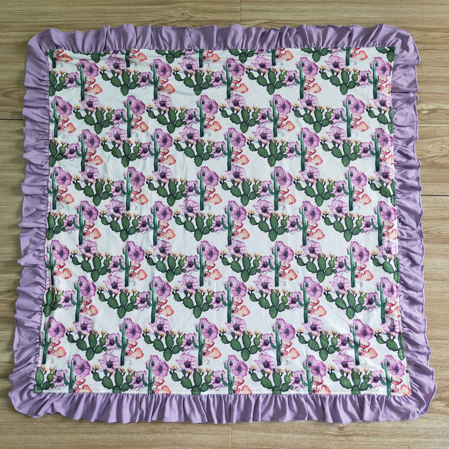 Purple flower print blanket  BL0002