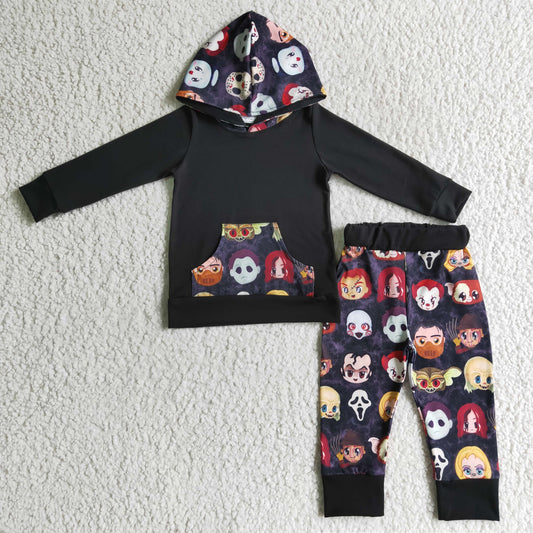 (Promotion)Boys long sleeve hooded Halloween outfits     BLP0023