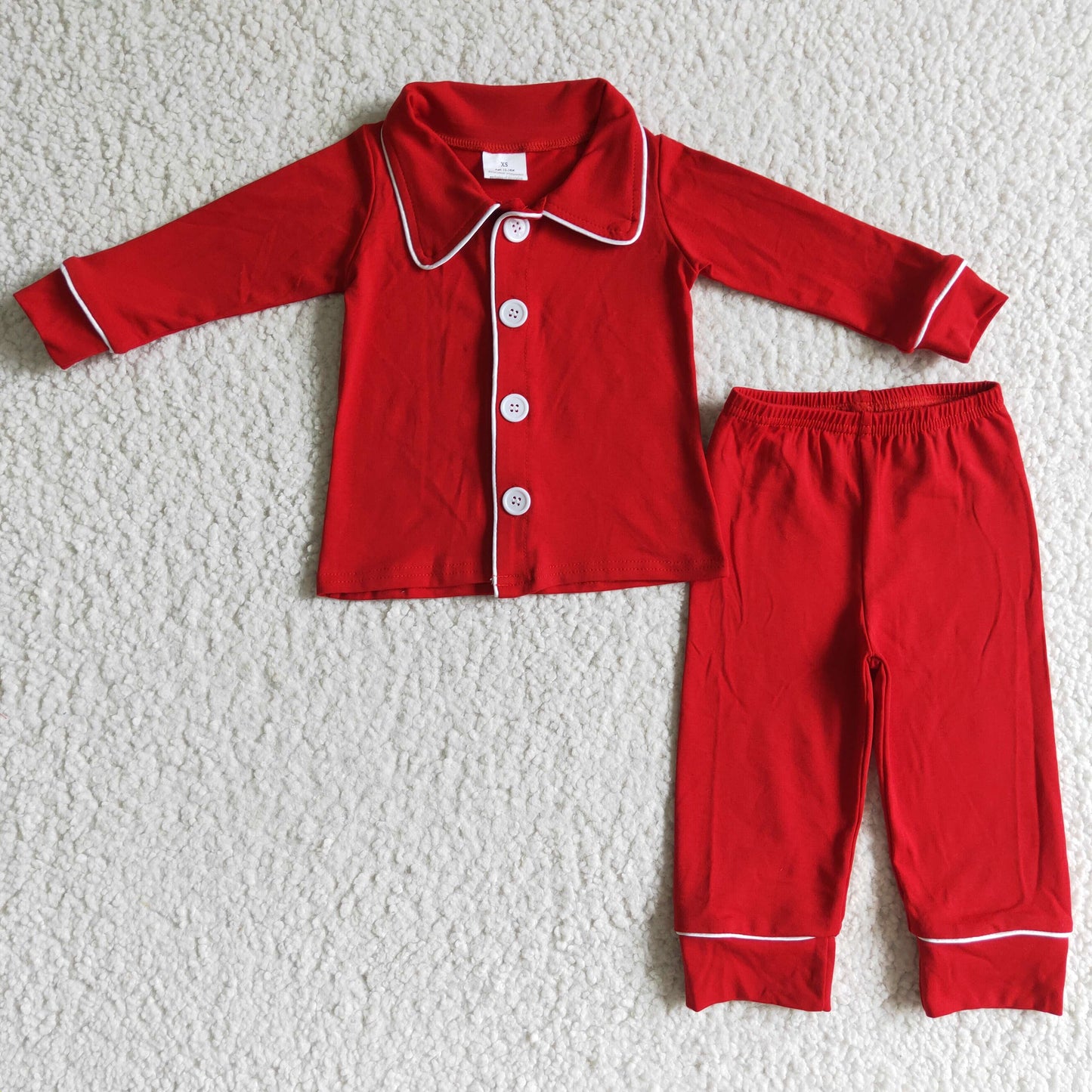 Boy's Christmas red cotton pyjamas        BLP0036