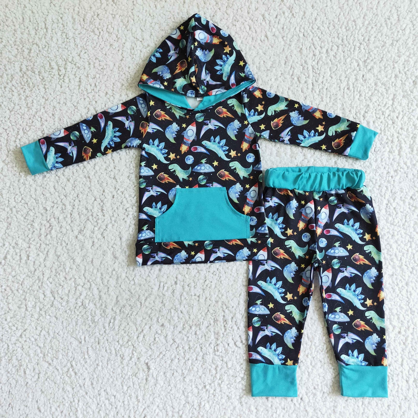 (Promotion)Boy's dinosaur design hooded outfits       BLP0055