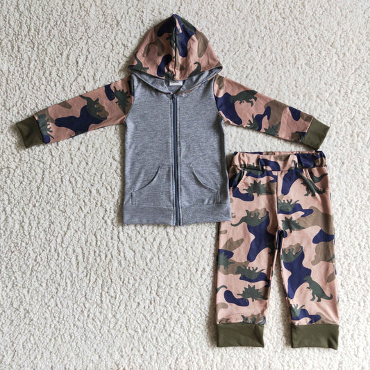 Boy's Camo design hooded outfits       BLP0069